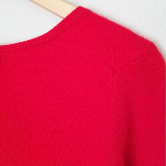 Charter Club Luxury 100% Cashmere V-Neck Sweater S Perfect Red Holiday $159 - Picture 13 of 16